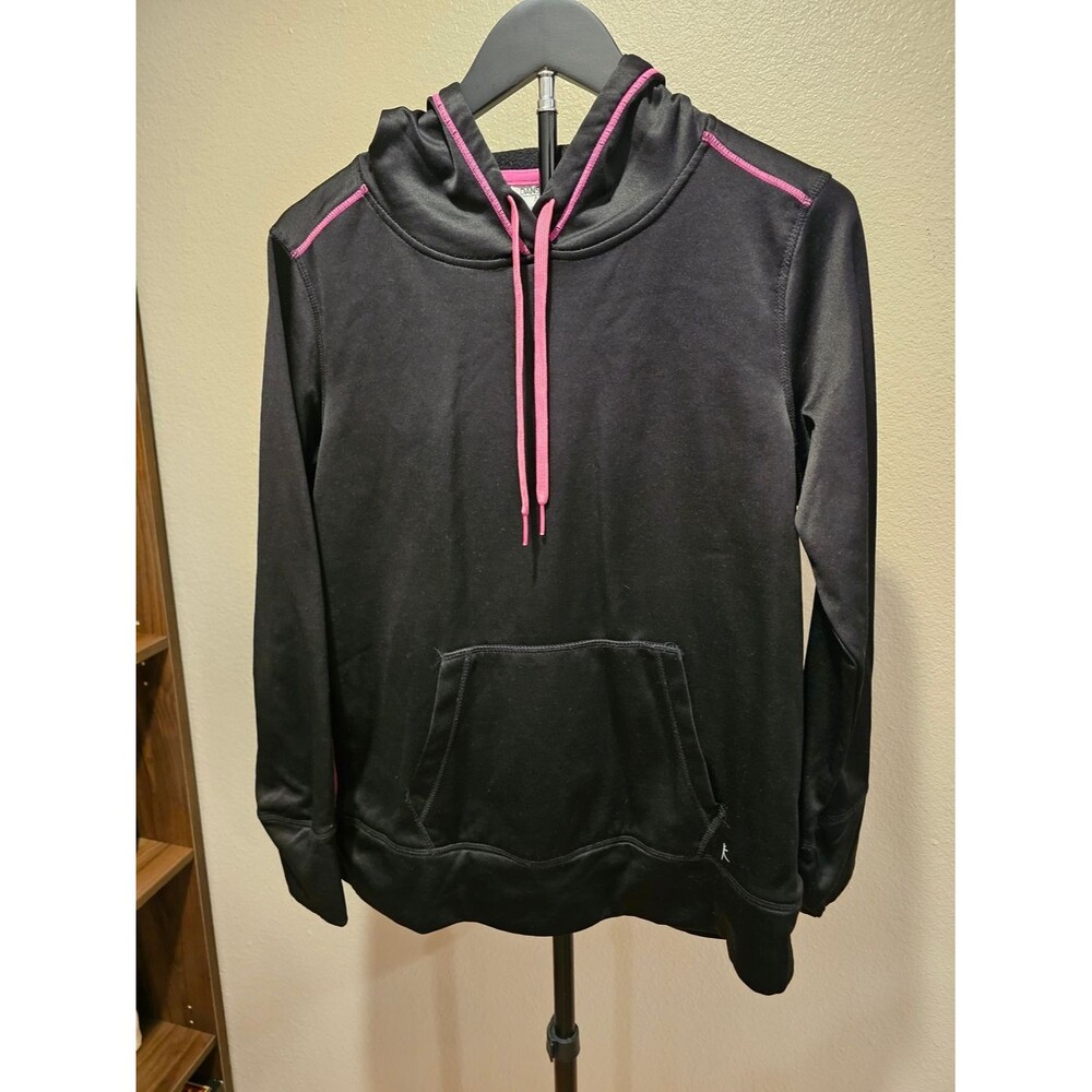 Large Danskin Black Hoodie with Pink Accents